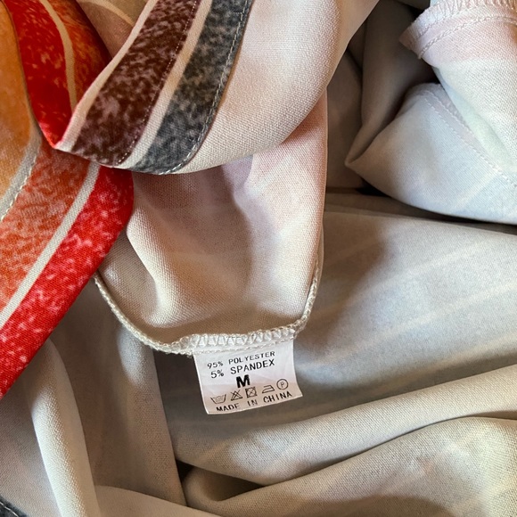 Rainbow stripe short sleeves button shirt - Picture 2 of 4